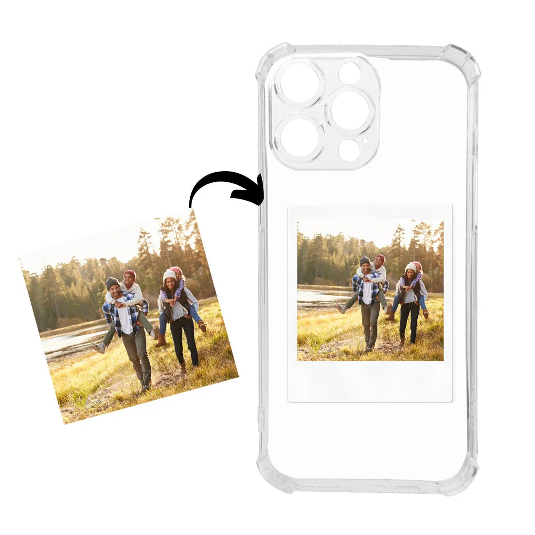 IPhone 14pro Back Cover with Camera Protection - Personalized Clear Cover with Photo