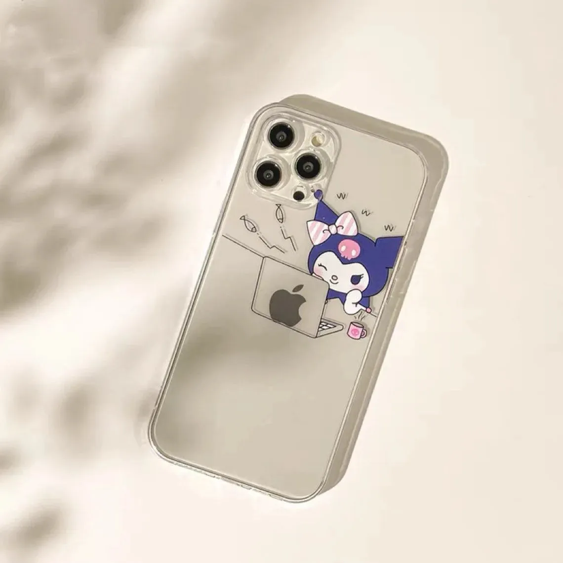 Japanese Cartoon KU Working Happily iPhone Case 6 7 8 PLUS SE2 XS XR X 11 12 13 14 15 Pro Promax 12mini 13mini