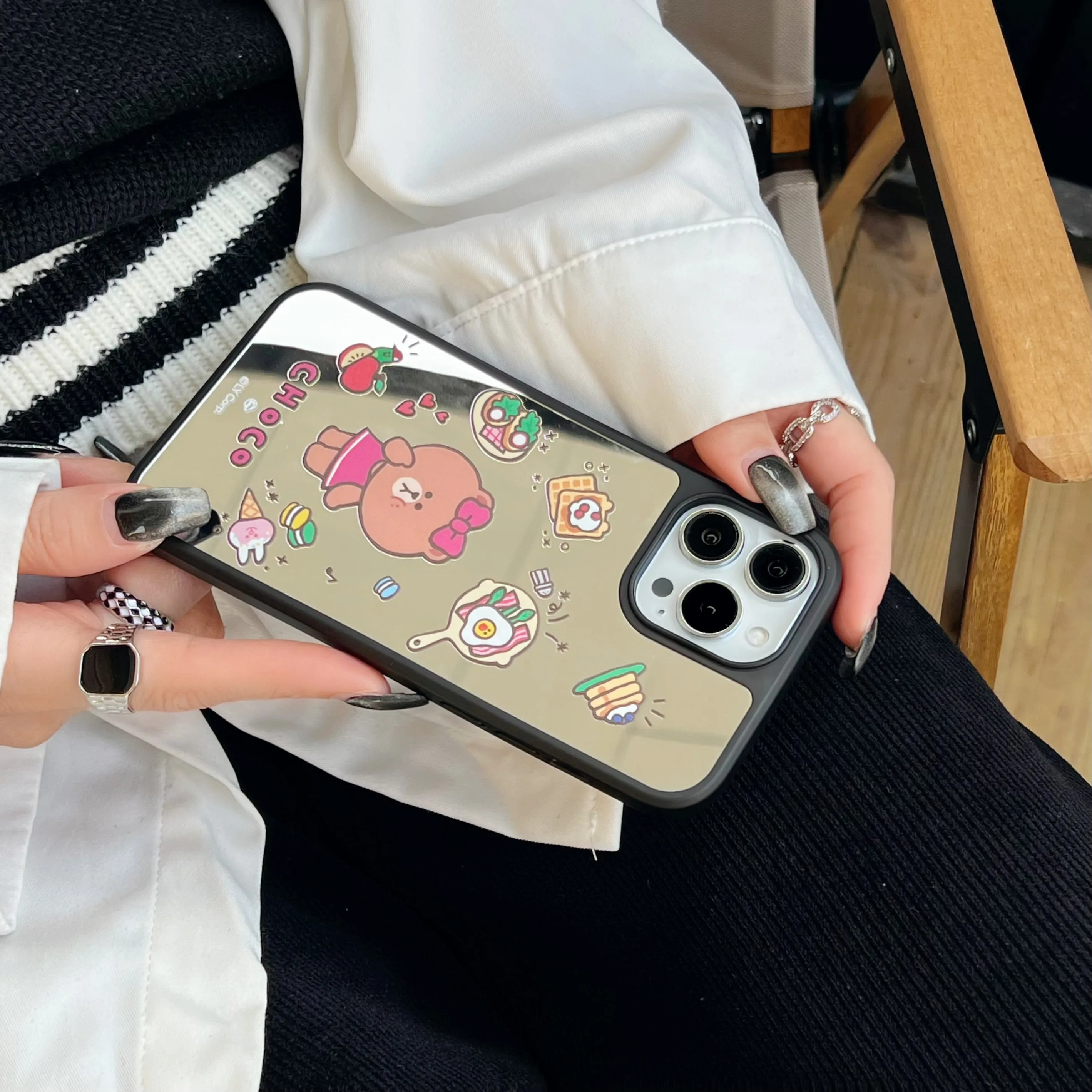 Line Friends All-Inclusive Anti-drop Mirror Back Case Cover