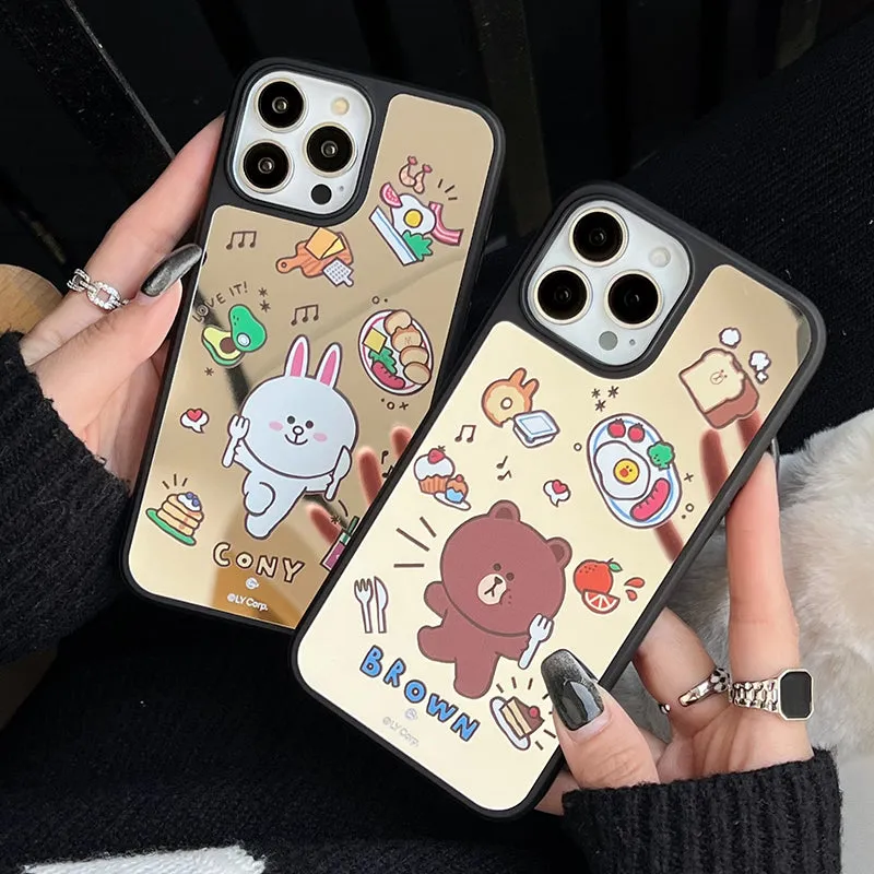 Line Friends All-Inclusive Anti-drop Mirror Back Case Cover