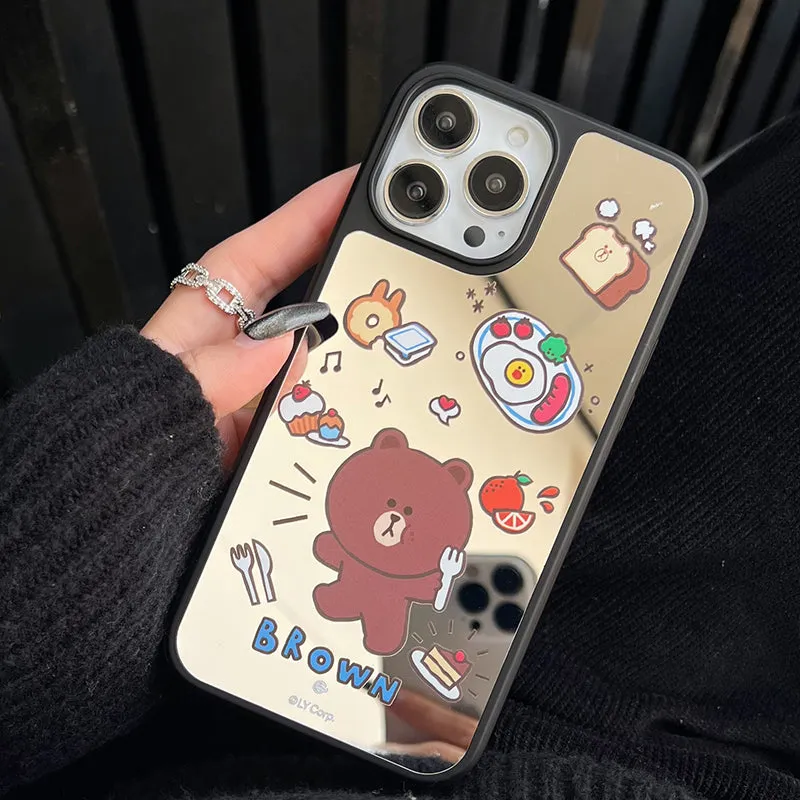 Line Friends All-Inclusive Anti-drop Mirror Back Case Cover