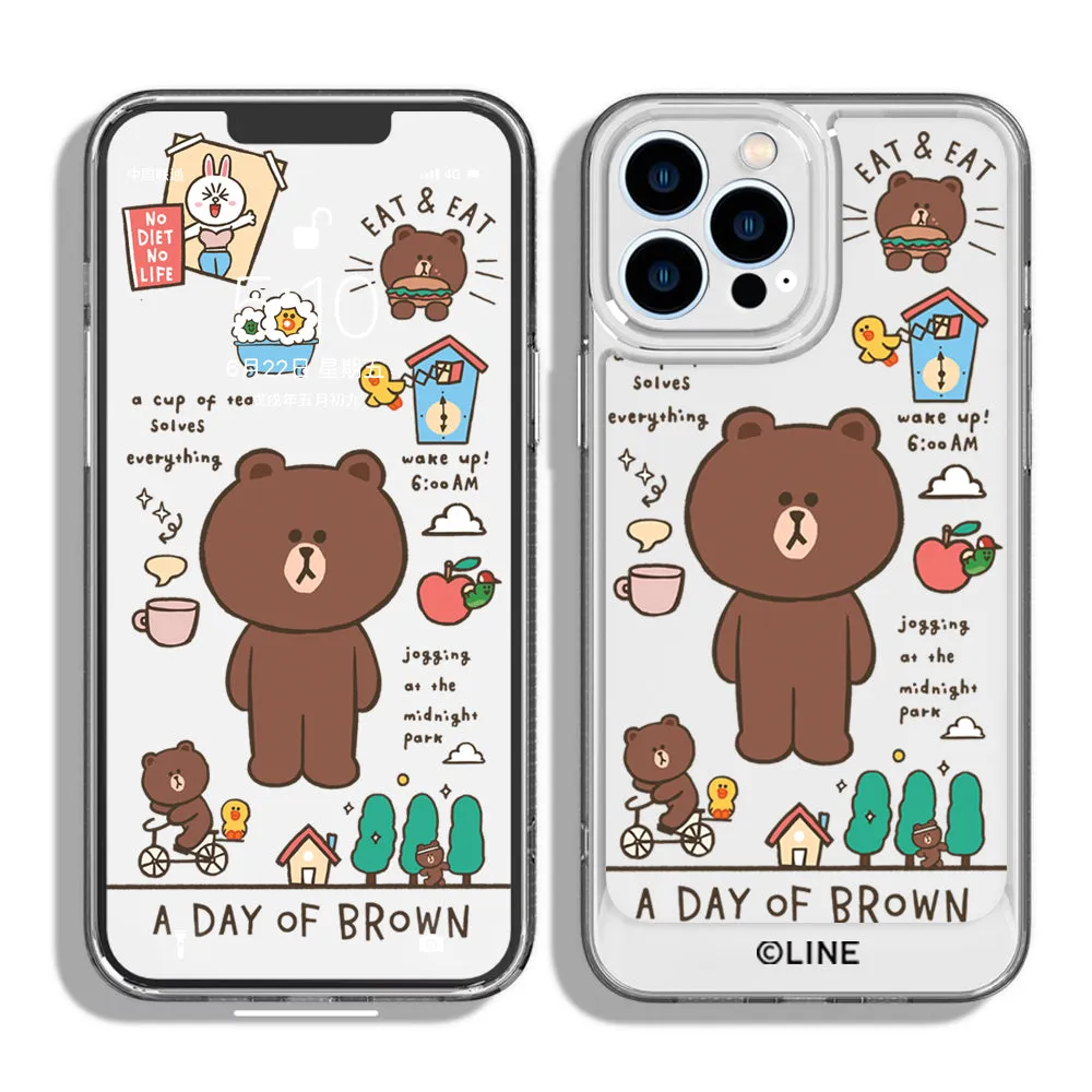 Line Friends Clear Shockproof Air Cushion Back Case Cover