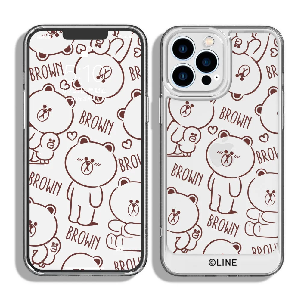 Line Friends Clear Shockproof Air Cushion Back Case Cover