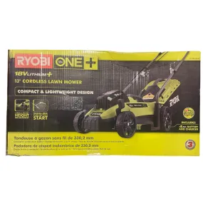 ONE  18-Volt 13 in. Cordless Battery Walk Behind Push Lawn Mower with 4.0 Ah Battery and Charger