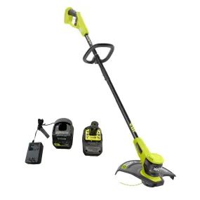 ONE  18-Volt 13 in. Cordless String Trimmer/Edger with Battery and Charger - Factory Reconditioned