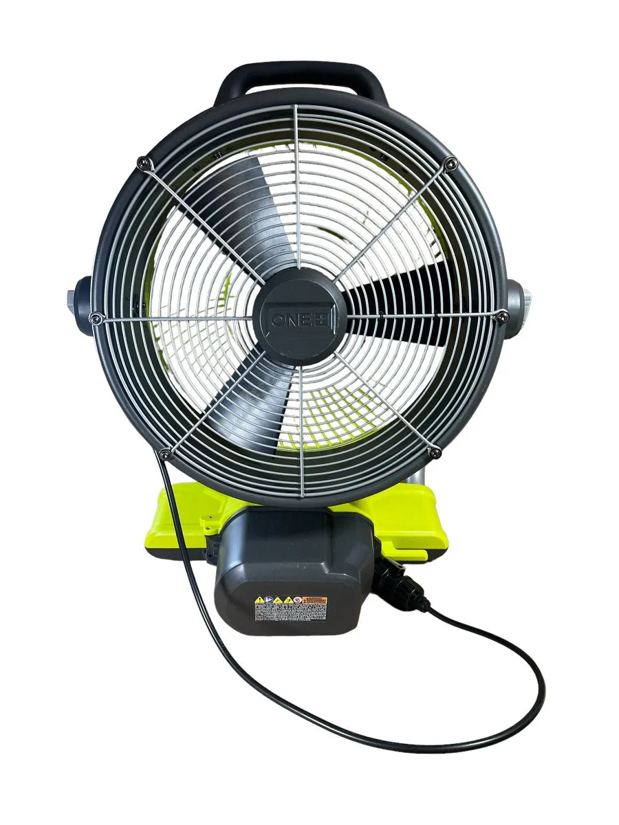 ONE  18-Volt Cordless Hybrid WHISPER SERIES 12 in. Misting Air Cannon Fan (Tool Only)