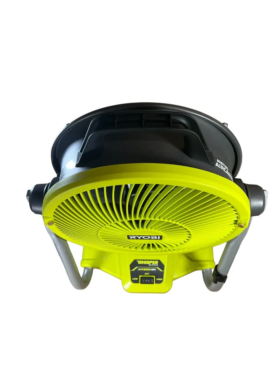 ONE  18-Volt Cordless Hybrid WHISPER SERIES 12 in. Misting Air Cannon Fan (Tool Only)