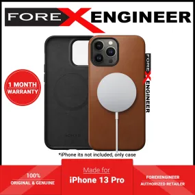 [ONLINE EXCLUSIVE] Nomad Modern Leather Rugged Case for iPhone 13 Pro 6.1" 5G - MagSafe Compatible - English Tan (Barcode: 856500010700 )