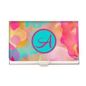 Personalized Custom Business Card Holder Wallet -  Watercolors