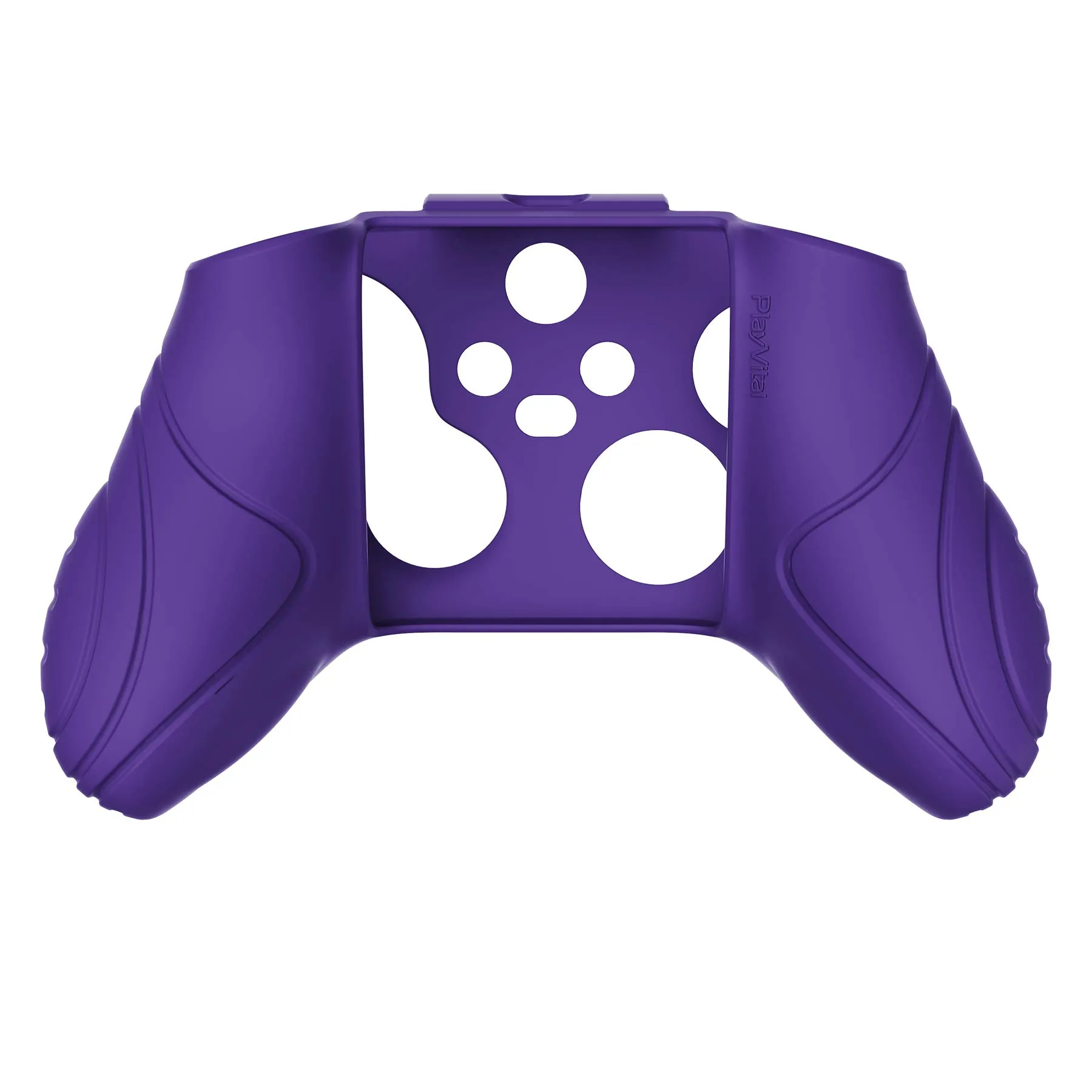 PlayVital Samurai Edition Purple Anti-slip Controller Grip Silicone Skin, Ergonomic Soft Rubber Protective Case Cover for Xbox Series S/X Controller with Black Thumb Stick Caps - WAX3007