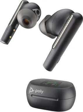 Poly Voyager Free 60  Uc Carbon Black Earbuds  Bt700 Usb-A Adapter  Touchscreen Charge Case