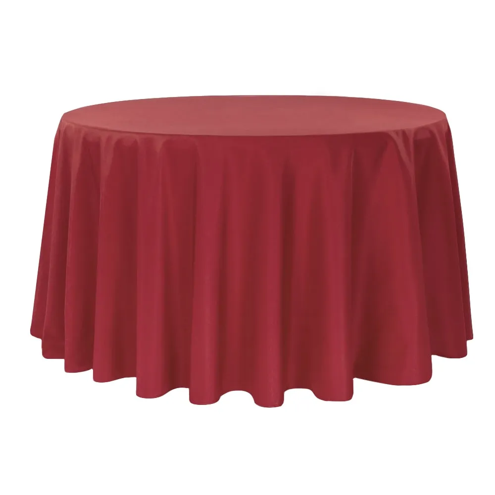 Polyester 108" Round Tablecloth - Apple Red