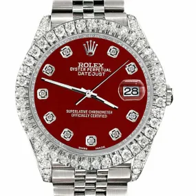 Rolex Datejust Diamond Bezel/Lugs/Imperial Red  TFJ-142508598