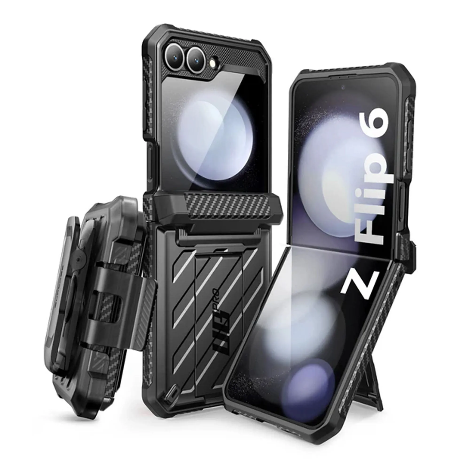 Supcase Unicorn Beetle Pro for Samsung Galaxy Z Flip 6 - With Built-in Screen Protector and  Multi-Angle Kickstand