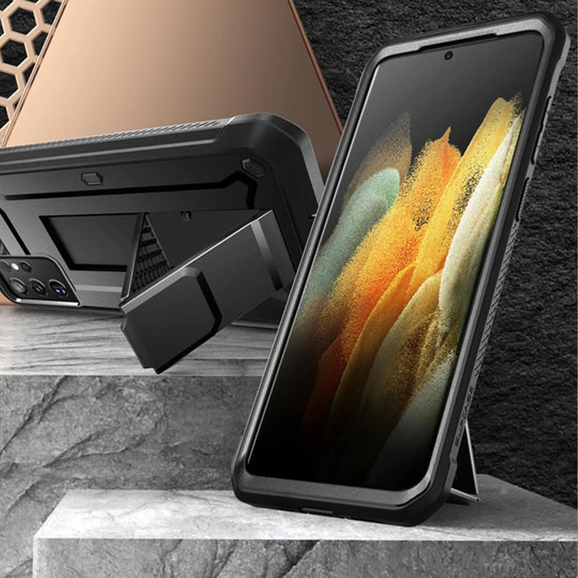 Supcase Unicorn Beetle Pro Rugged Case for Samsung Galaxy S21 - Black (Barcode: 843439135390 )