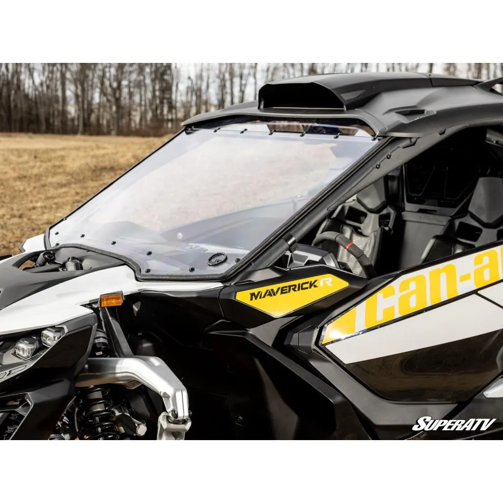 SuperATV Can-Am Maverick R Scratch-Resistant Full Windshield