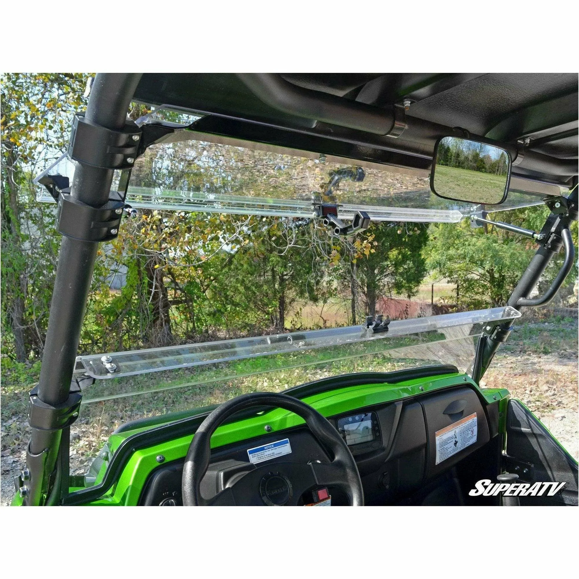 SuperATV Kawasaki Teryx 750 / 800 Scratch Resistant Flip Windshield