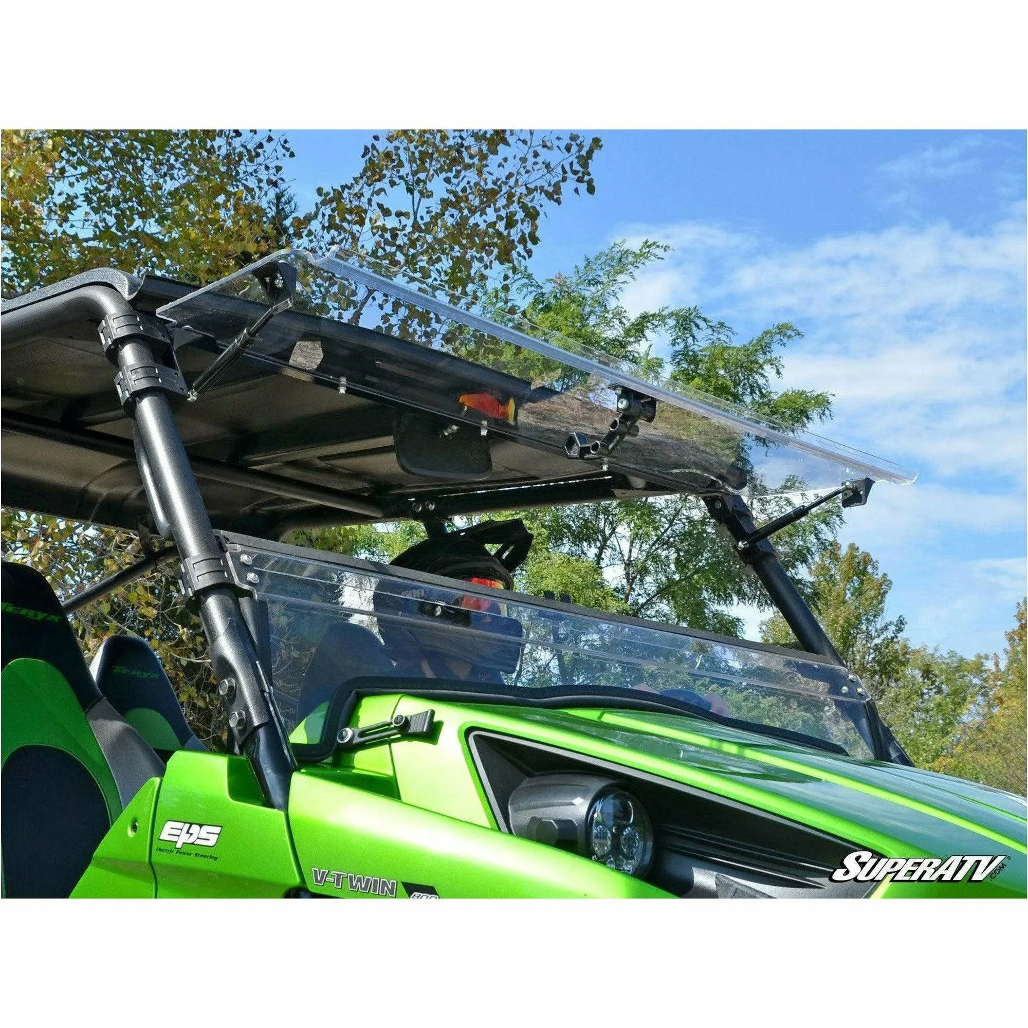 SuperATV Kawasaki Teryx 750 / 800 Scratch Resistant Flip Windshield