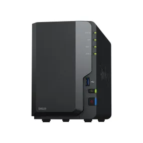 Synology DiskStation DS223 2-Bay NAS (Realtek RTD1619B 4-core 1.7 GHz CPU, 2GB DDR4 Ram)