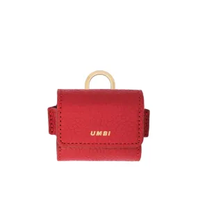 UMBI Personalized Leather AirPods Bag - Red