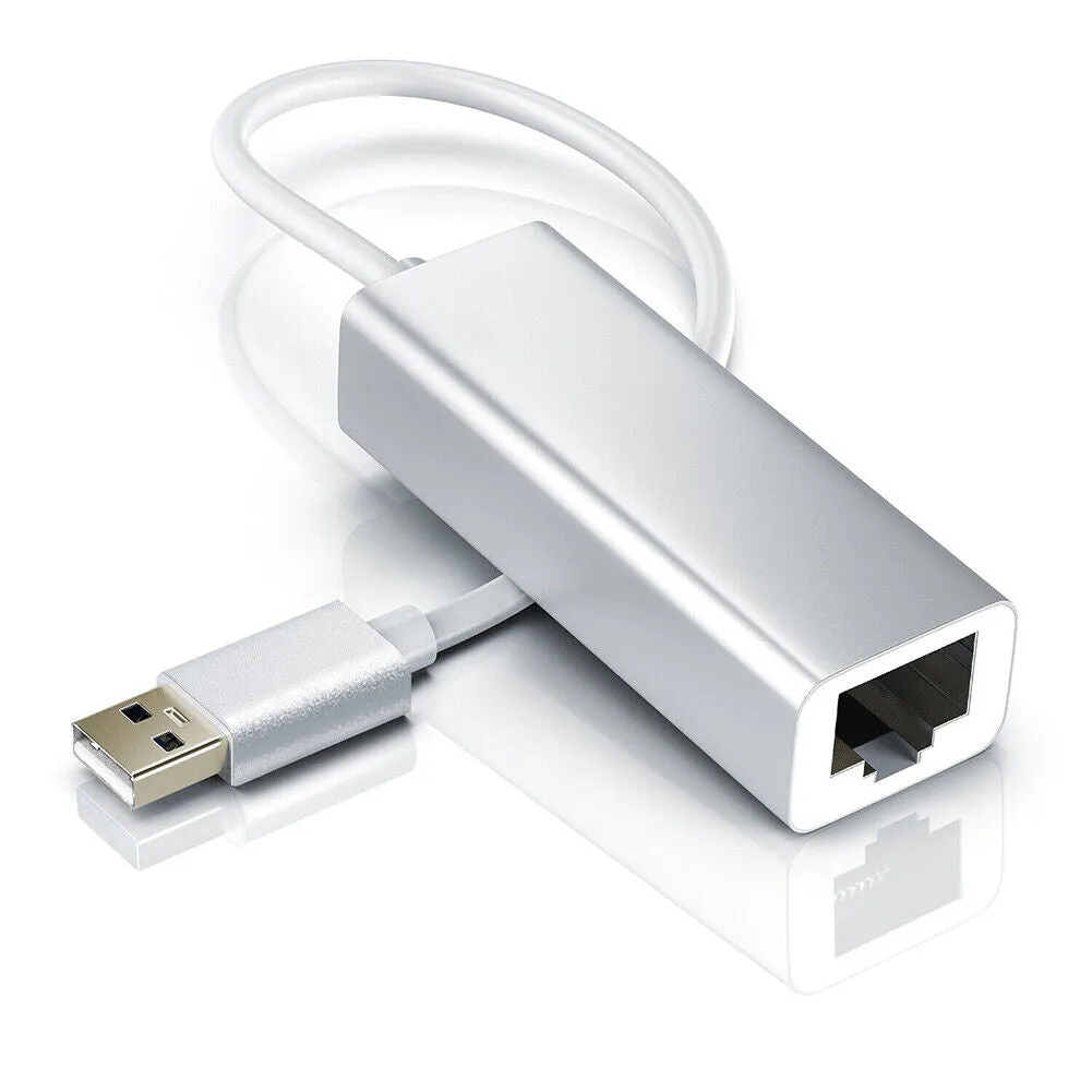 US USB 3.0 to RJ45 Gigabit LAN Ethernet Network Adapter 10/100/1000 Mbps Silver