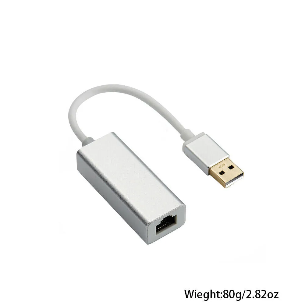 US USB 3.0 to RJ45 Gigabit LAN Ethernet Network Adapter 10/100/1000 Mbps Silver