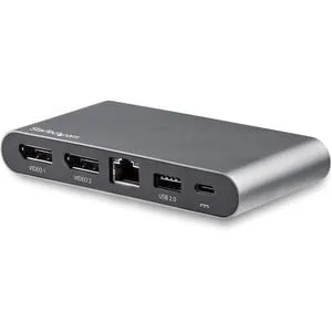 USB-C Multiport Adapter - Dual-Monitor - Windows - USB-C to Dual 4K DisplayPort Adapter - 2x USB-A Ports - 100W PD 3.0 - GbE