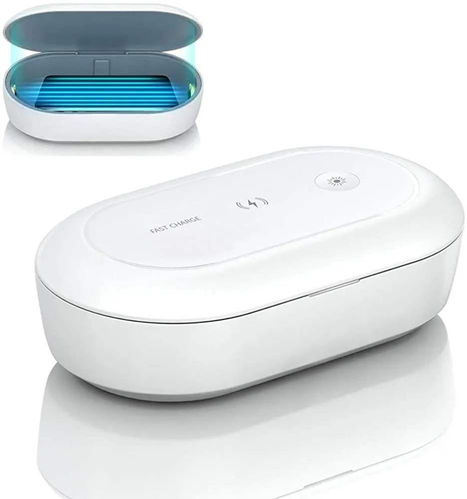 UV Sterilizer Box Ultraviolet Light Bacteria Sanitizer Disinfection Box Wireless Charger