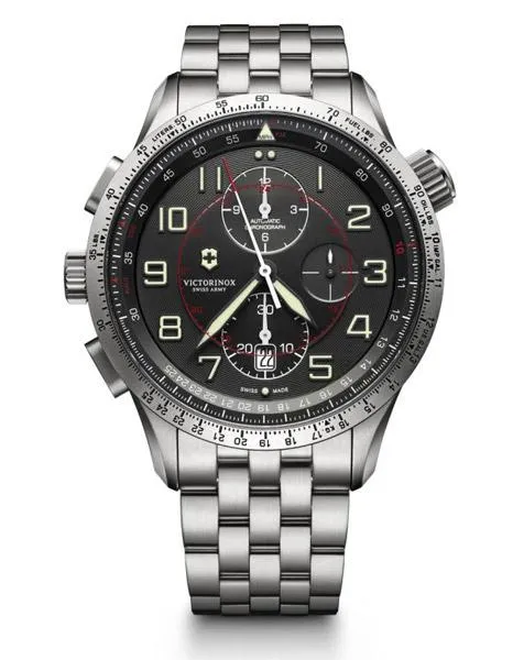 Victorinox Swiss Army Mens Airboss Mach 9 Chrono - Gray Dial - Link Bracelet