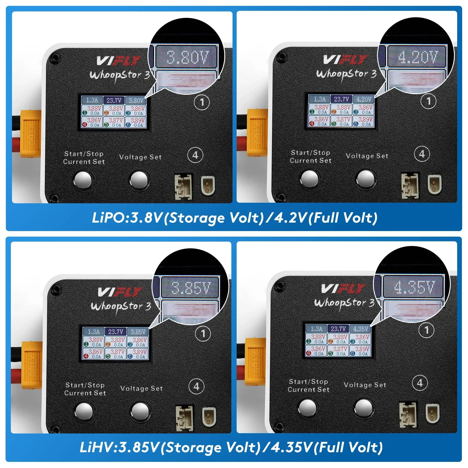 VIFLY WhoopStor 3 - 1S Battery Storage Charger and Discharger