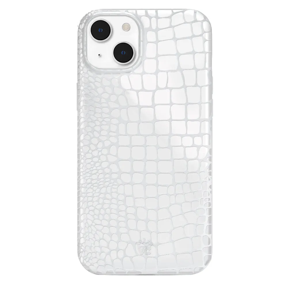 White Croc iPhone Case