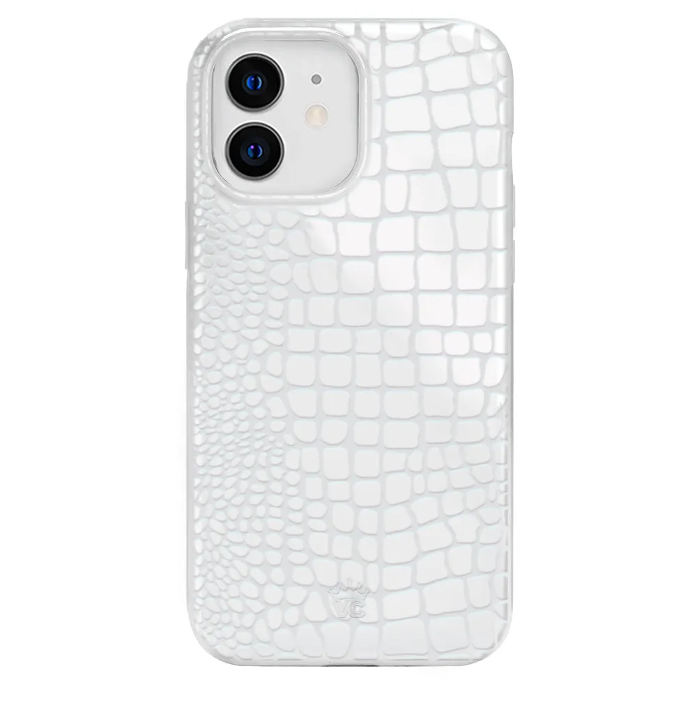 White Croc iPhone Case