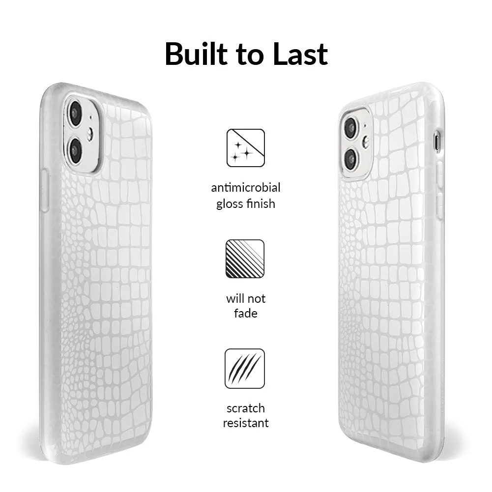 White Croc iPhone Case