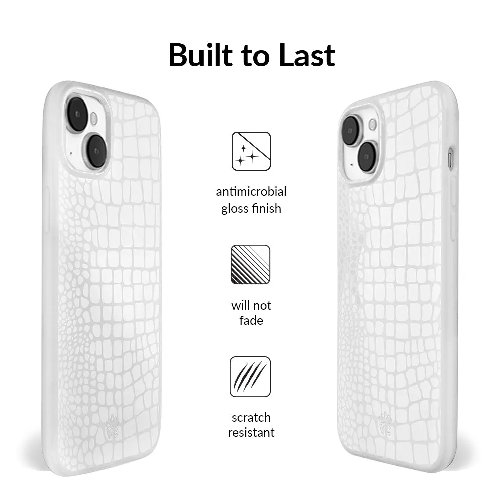 White Croc iPhone Case