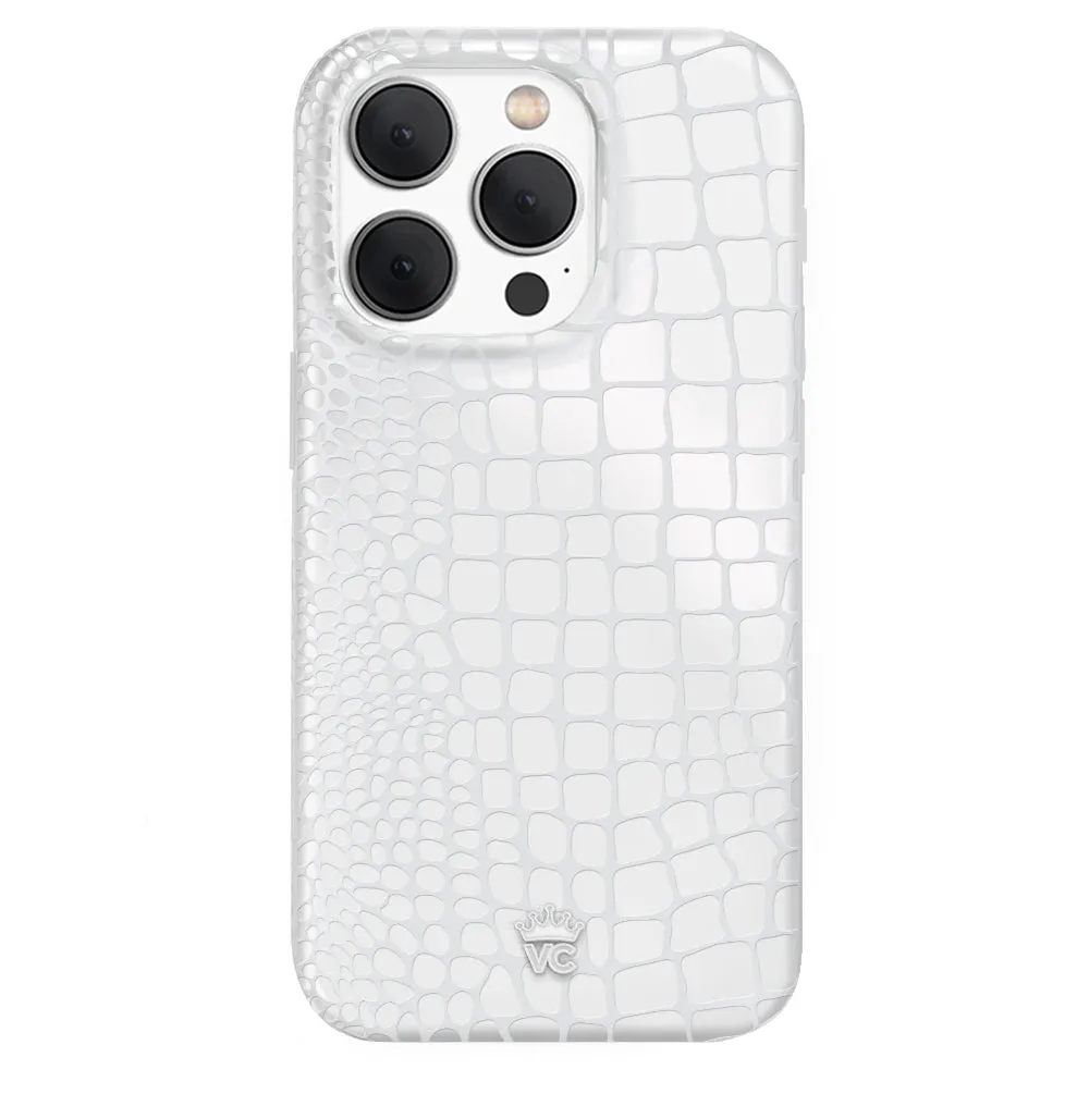 White Croc iPhone Case