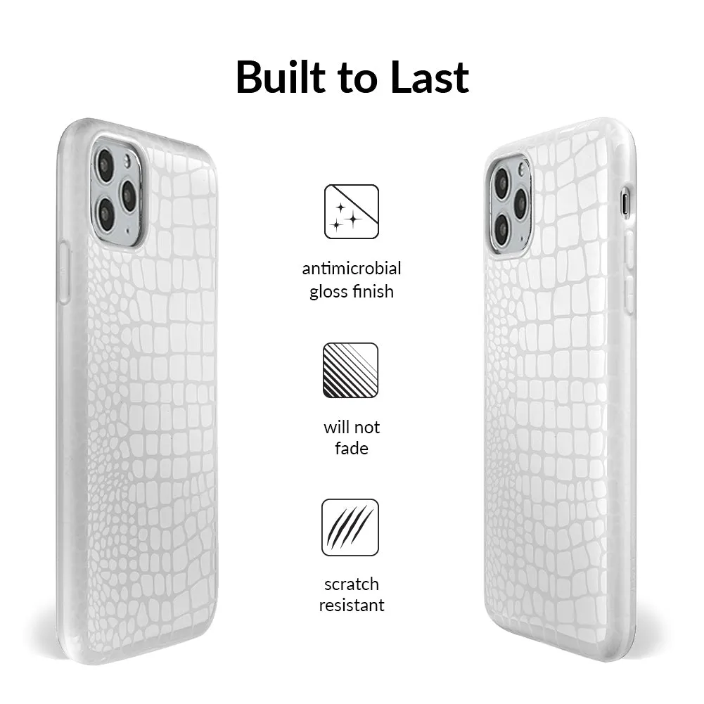 White Croc iPhone Case