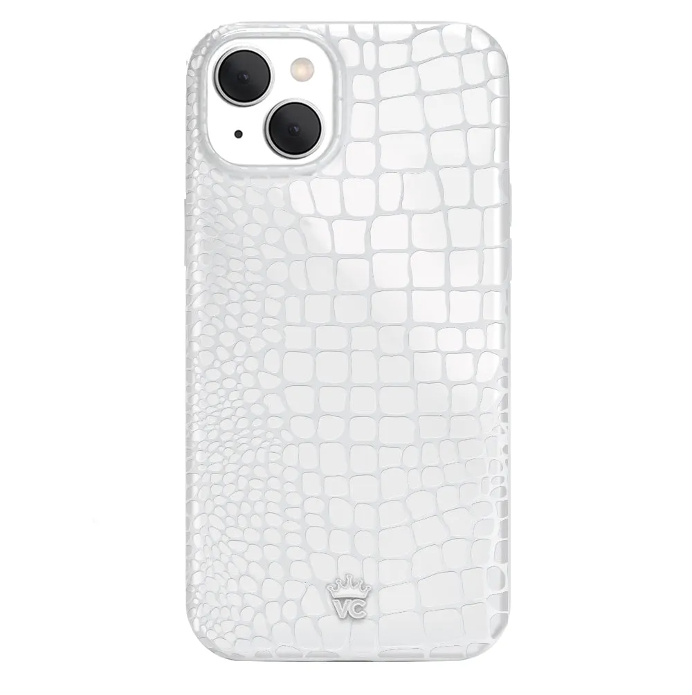 White Croc iPhone Case