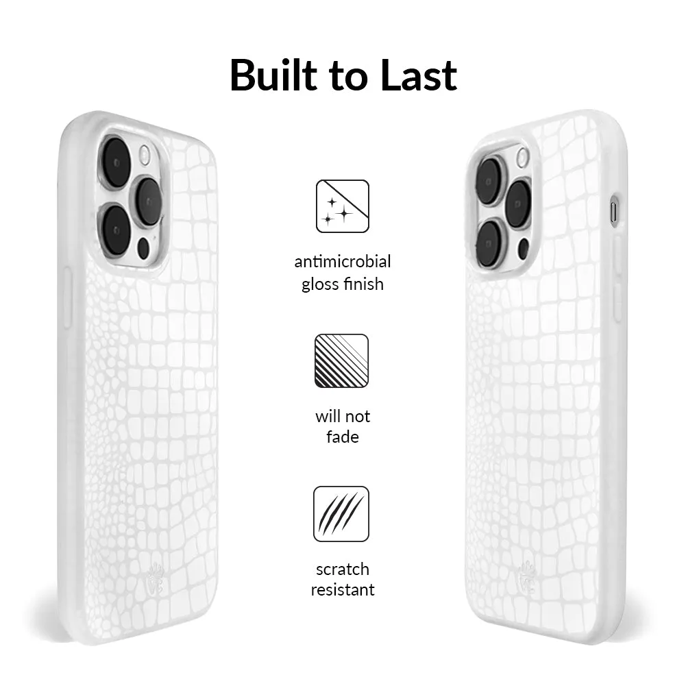 White Croc iPhone Case