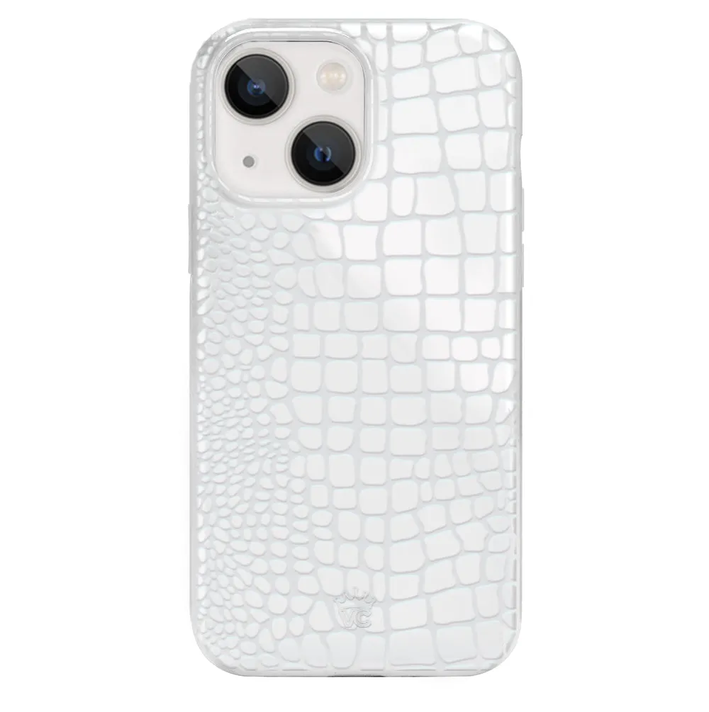 White Croc iPhone Case