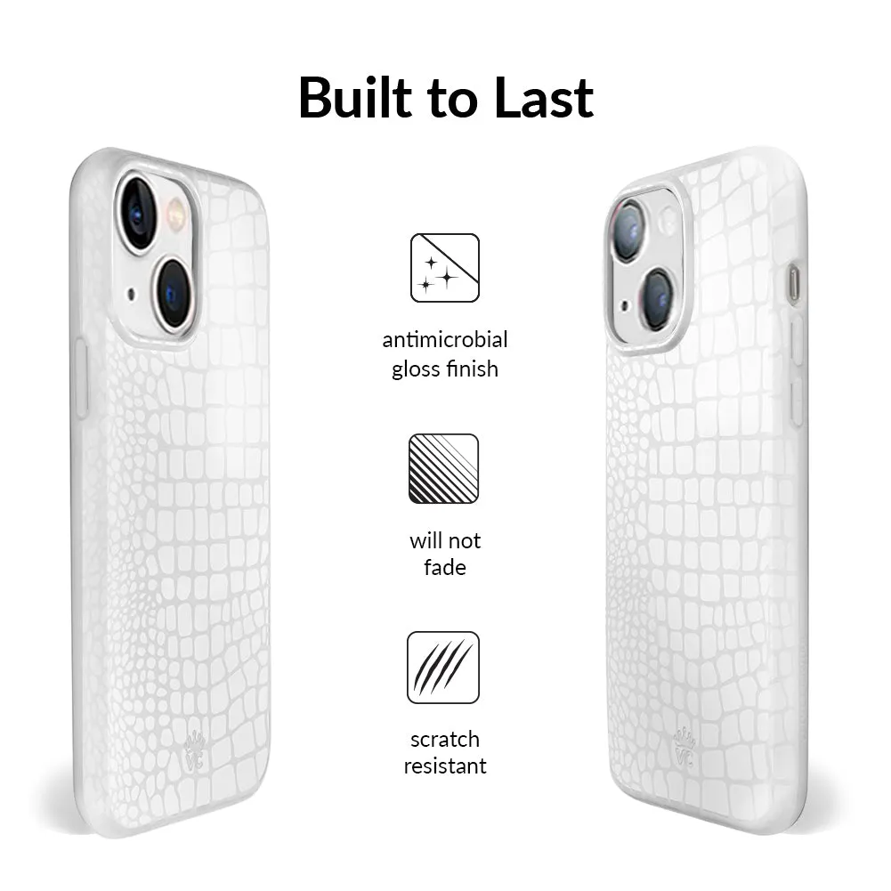 White Croc iPhone Case