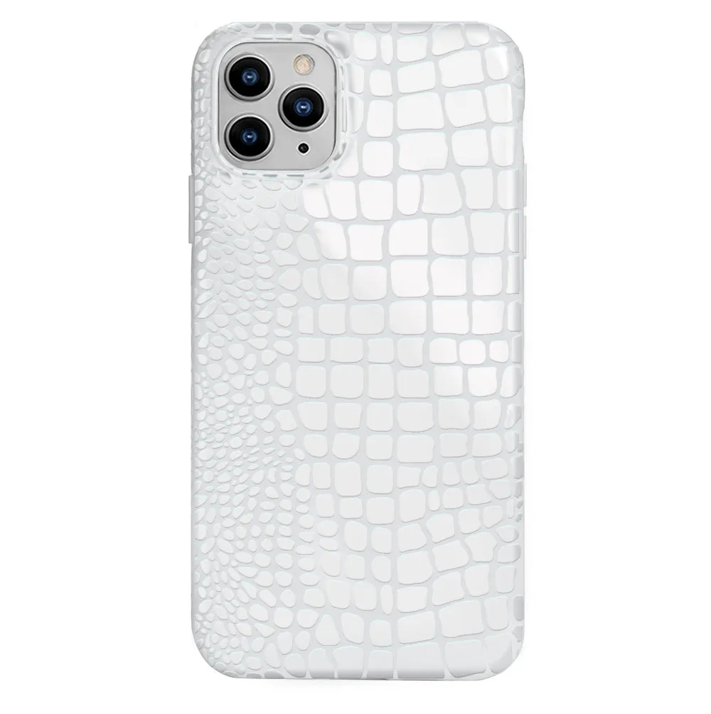 White Croc iPhone Case