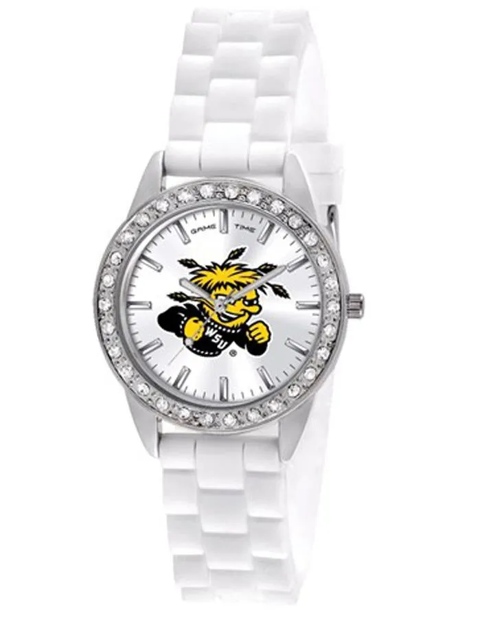 Wichita State University Womens Frost Watch - Crystal Bezel - Silicone Strap