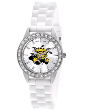 Wichita State University Womens Frost Watch - Crystal Bezel - Silicone Strap