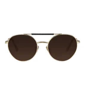 Zilli Men's Brown Round Sunglasses