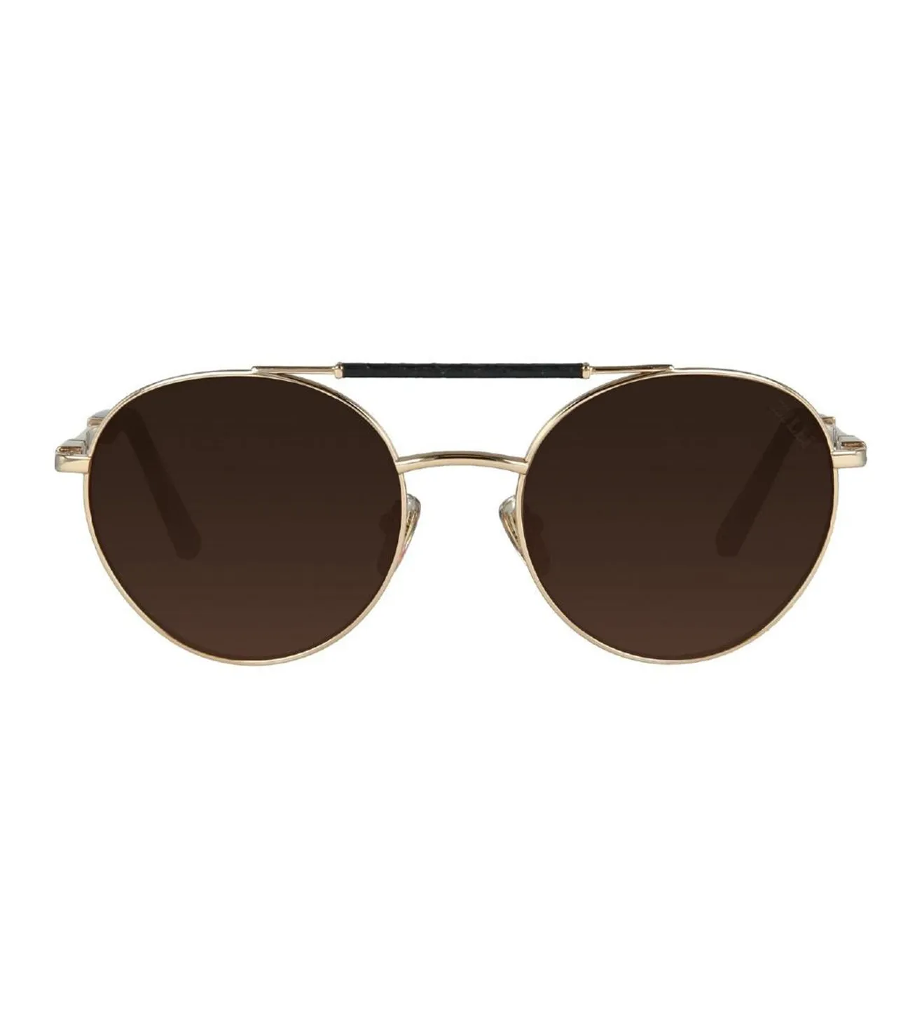 Zilli Men's Brown Round Sunglasses